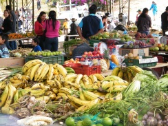 Der Marktplatz von Ráquira.